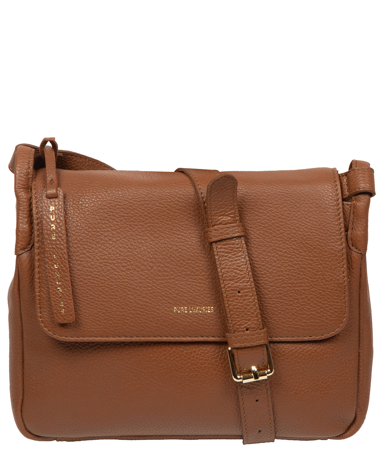 'Callie' Tan Leather Cross Body Bag