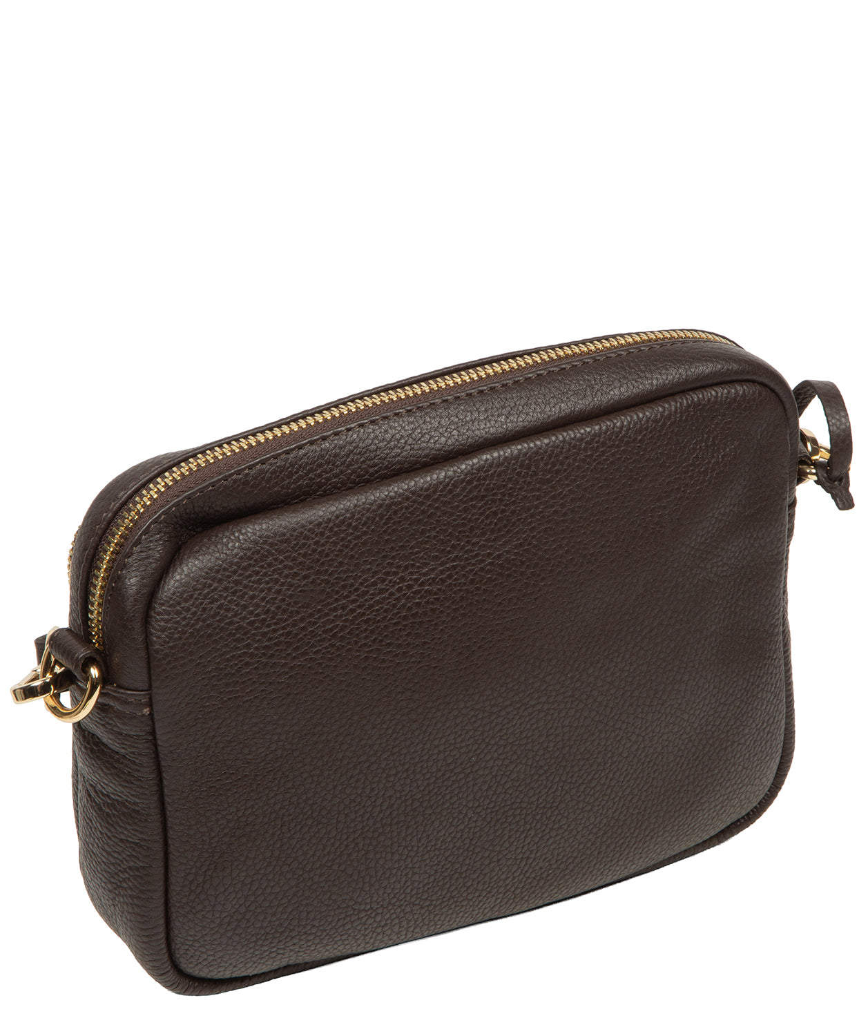 'Remi' Espresso Leather Cross Body Bag