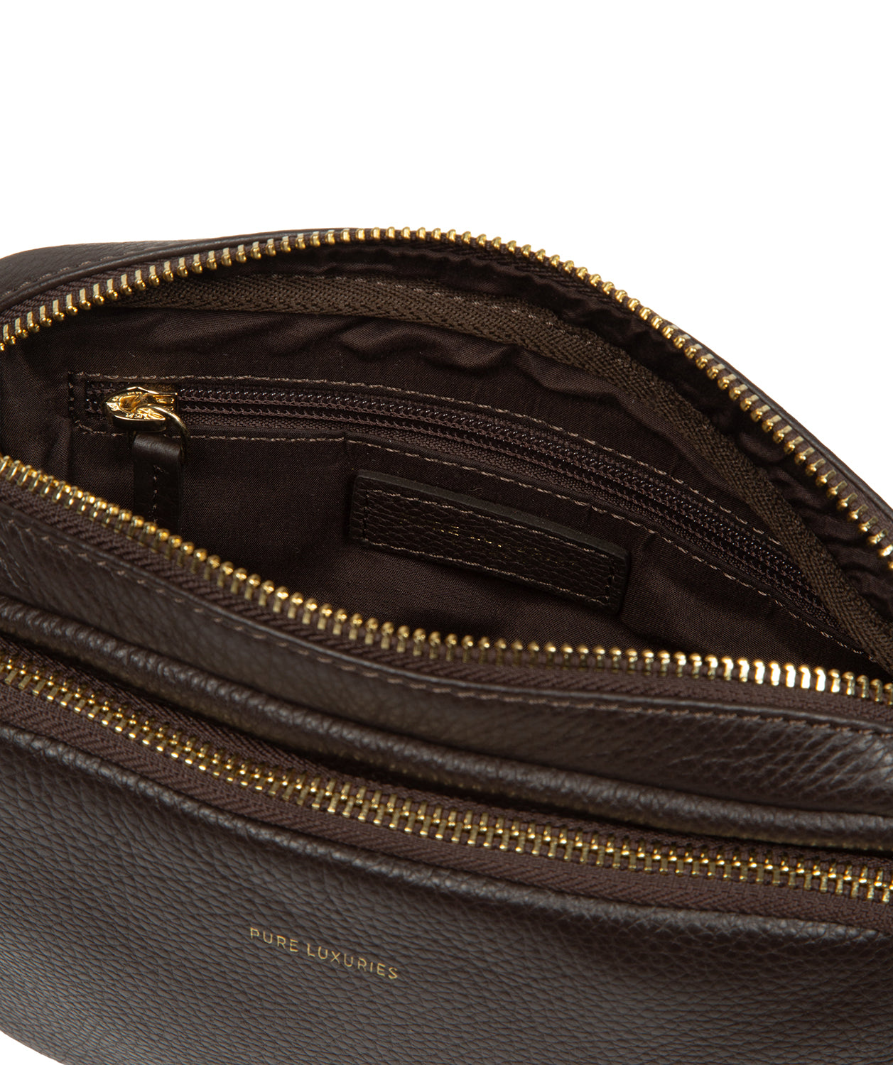 'Remi' Espresso Leather Cross Body Bag