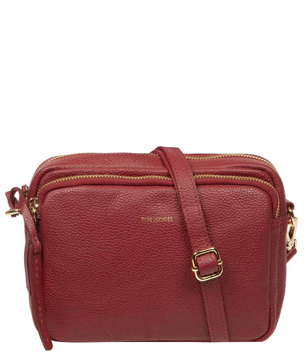 'Remi' Red Leather Cross Body Bag
