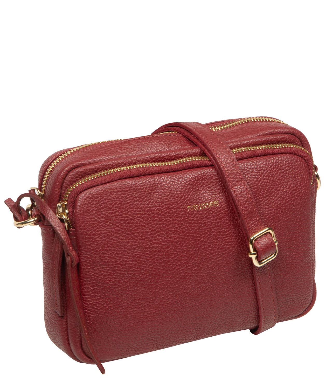 'Remi' Red Leather Cross Body Bag