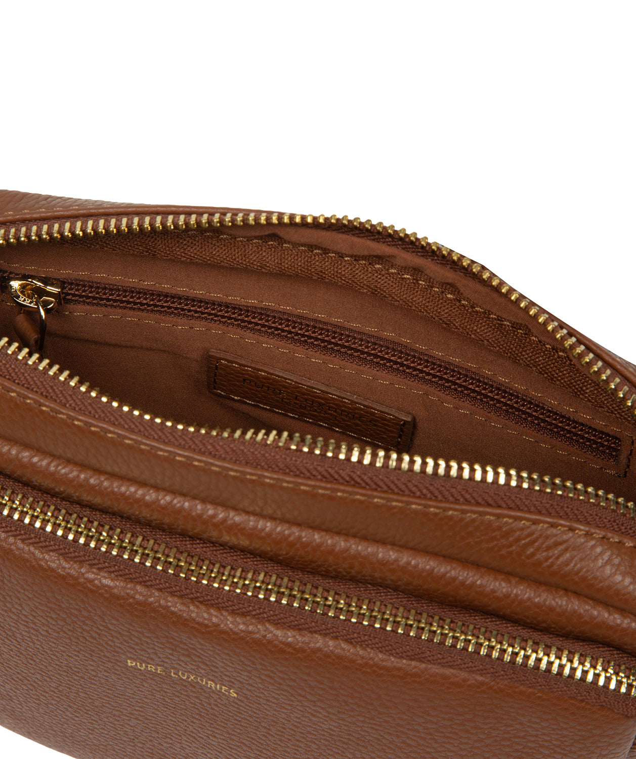 'Remi' Tan Leather Cross Body Bag