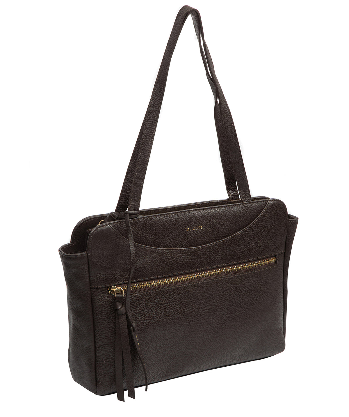 'Melody' Espresso Leather Handbag