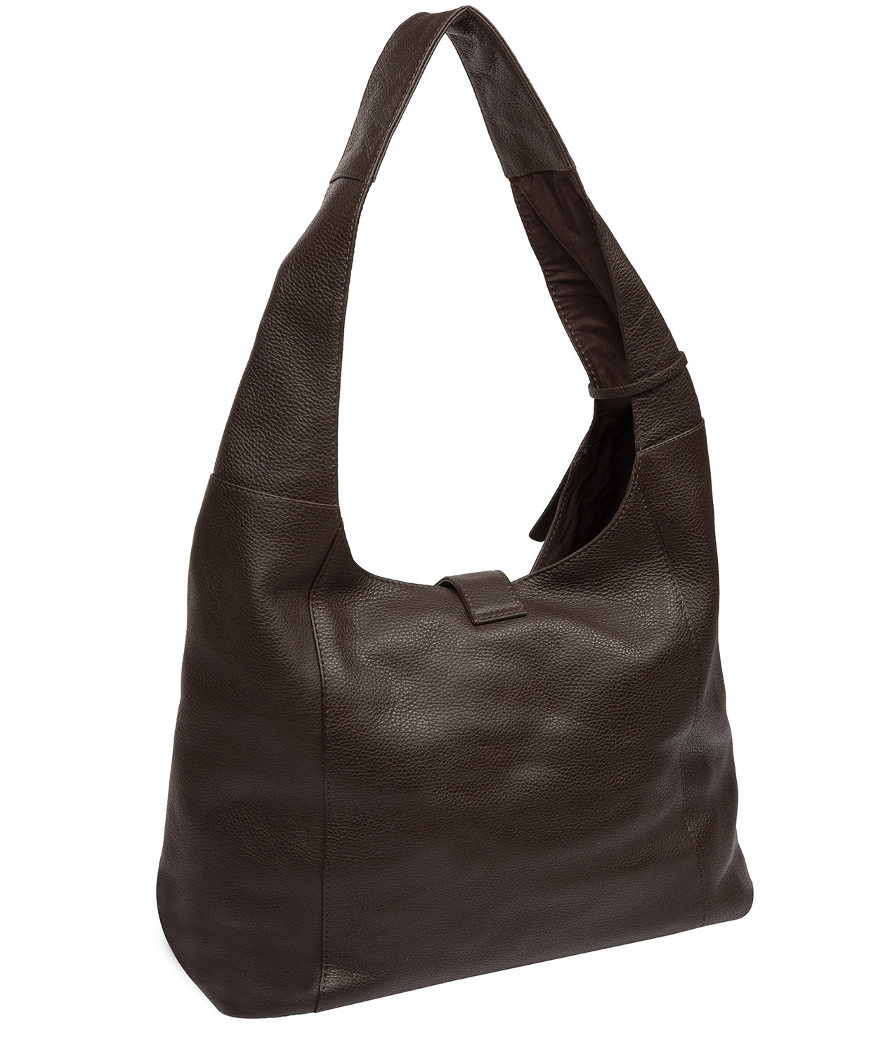 'Evora' Espresso Leather Shoulder Bag