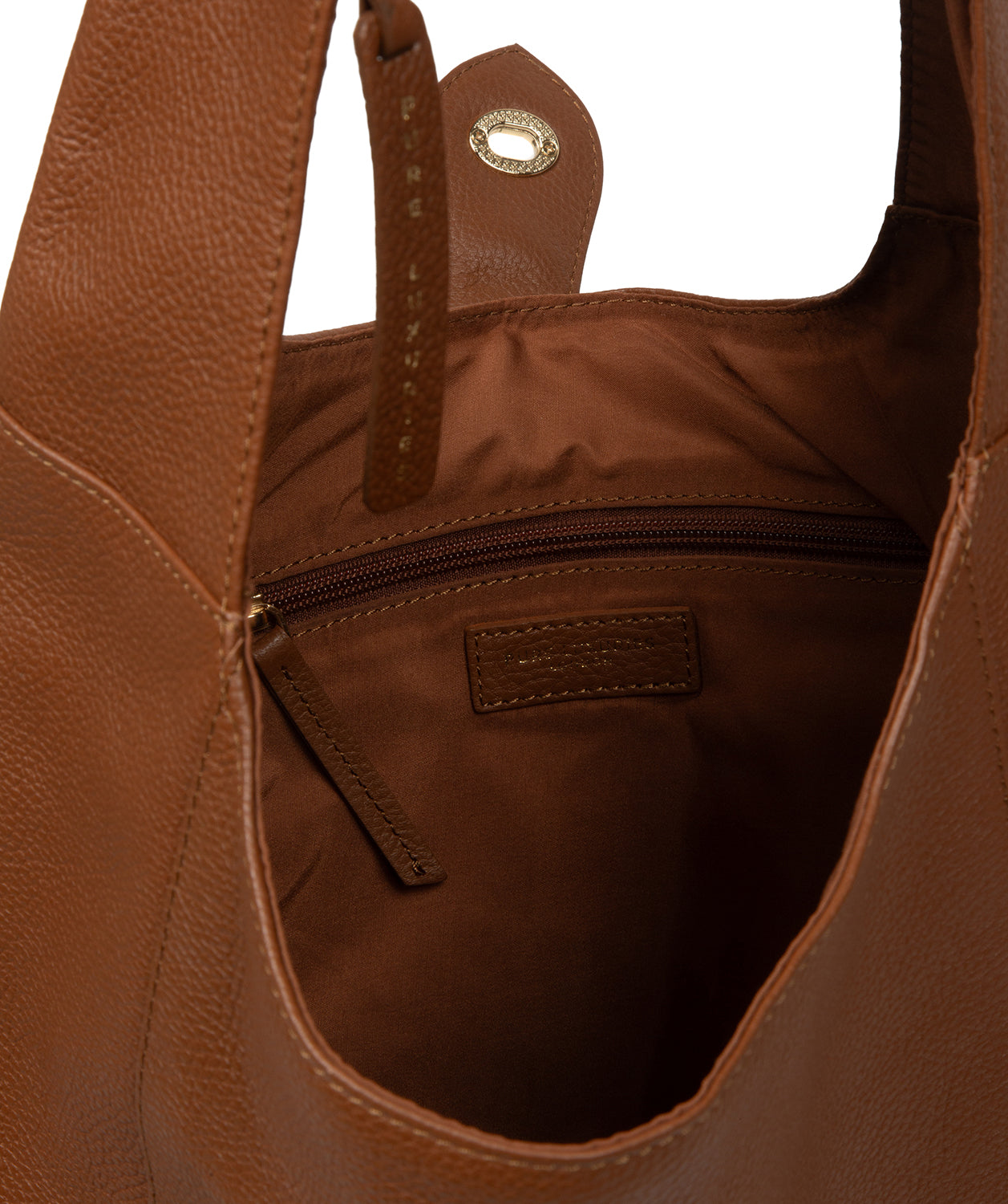 'Evora' Tan Leather Shoulder Bag