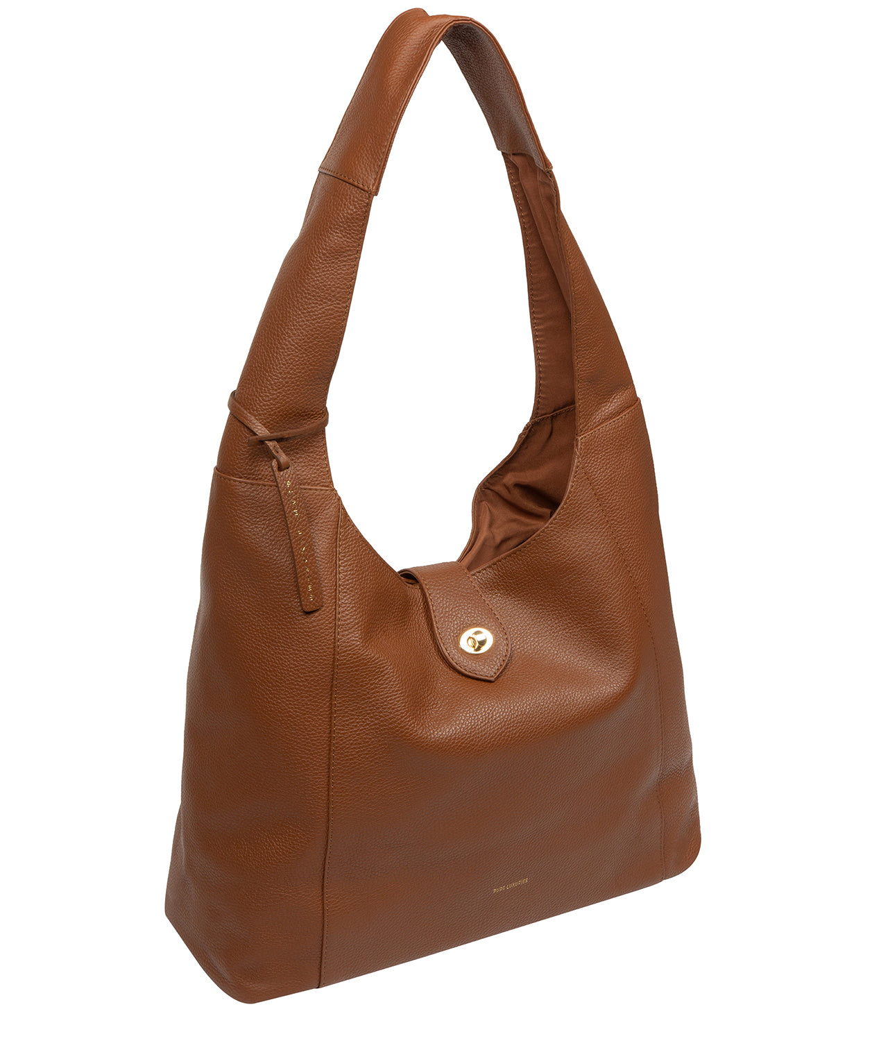 'Evora' Tan Leather Shoulder Bag