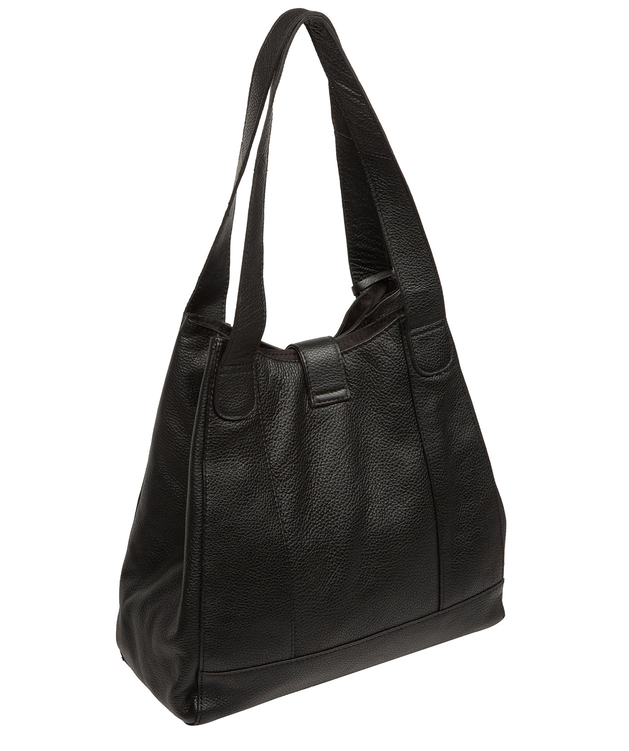 'Nicole' Black Leather Handbag