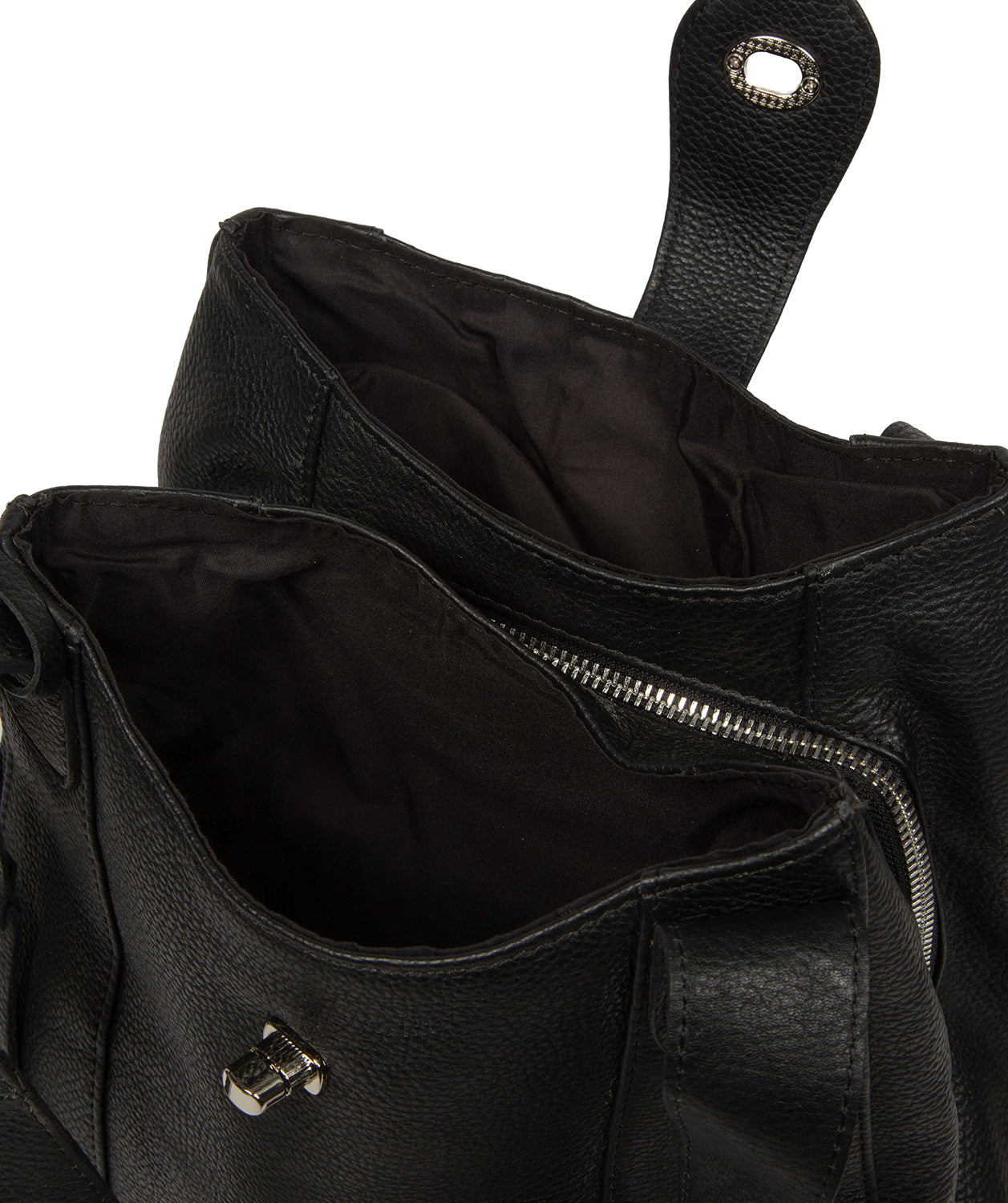 'Nicole' Black Leather Handbag