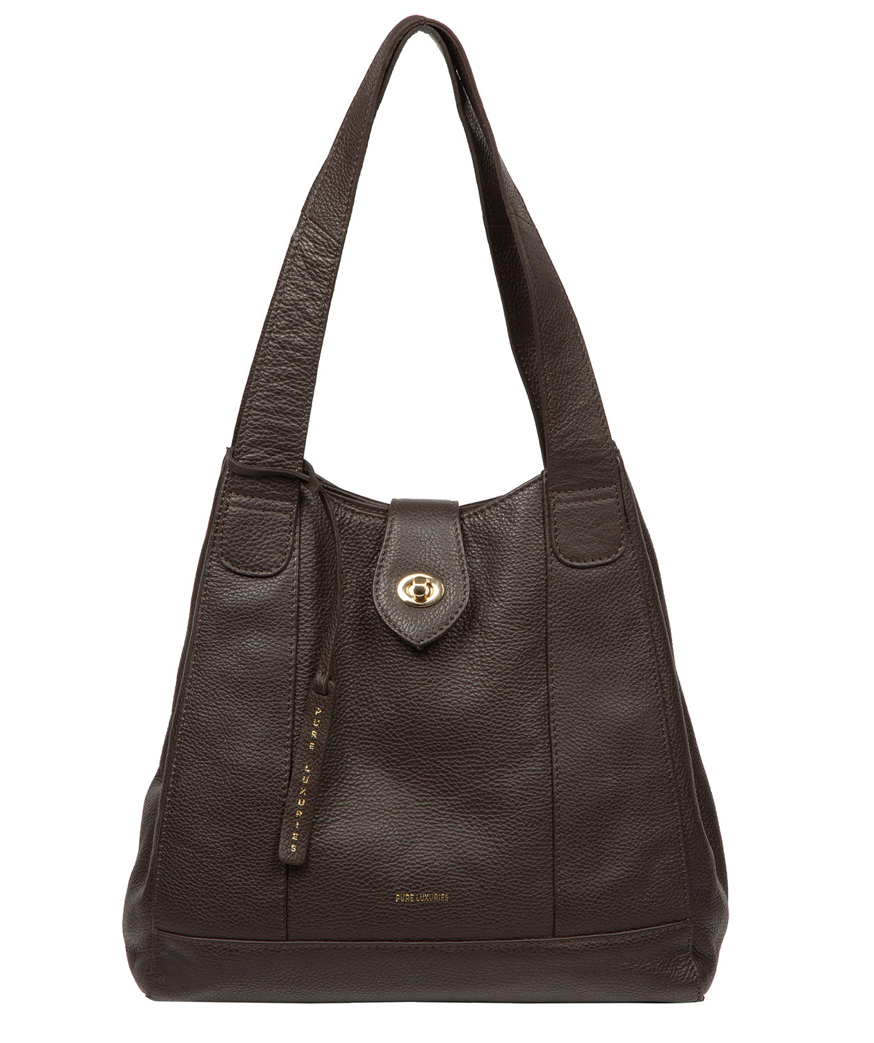 'Nicole' Espresso Leather Handbag