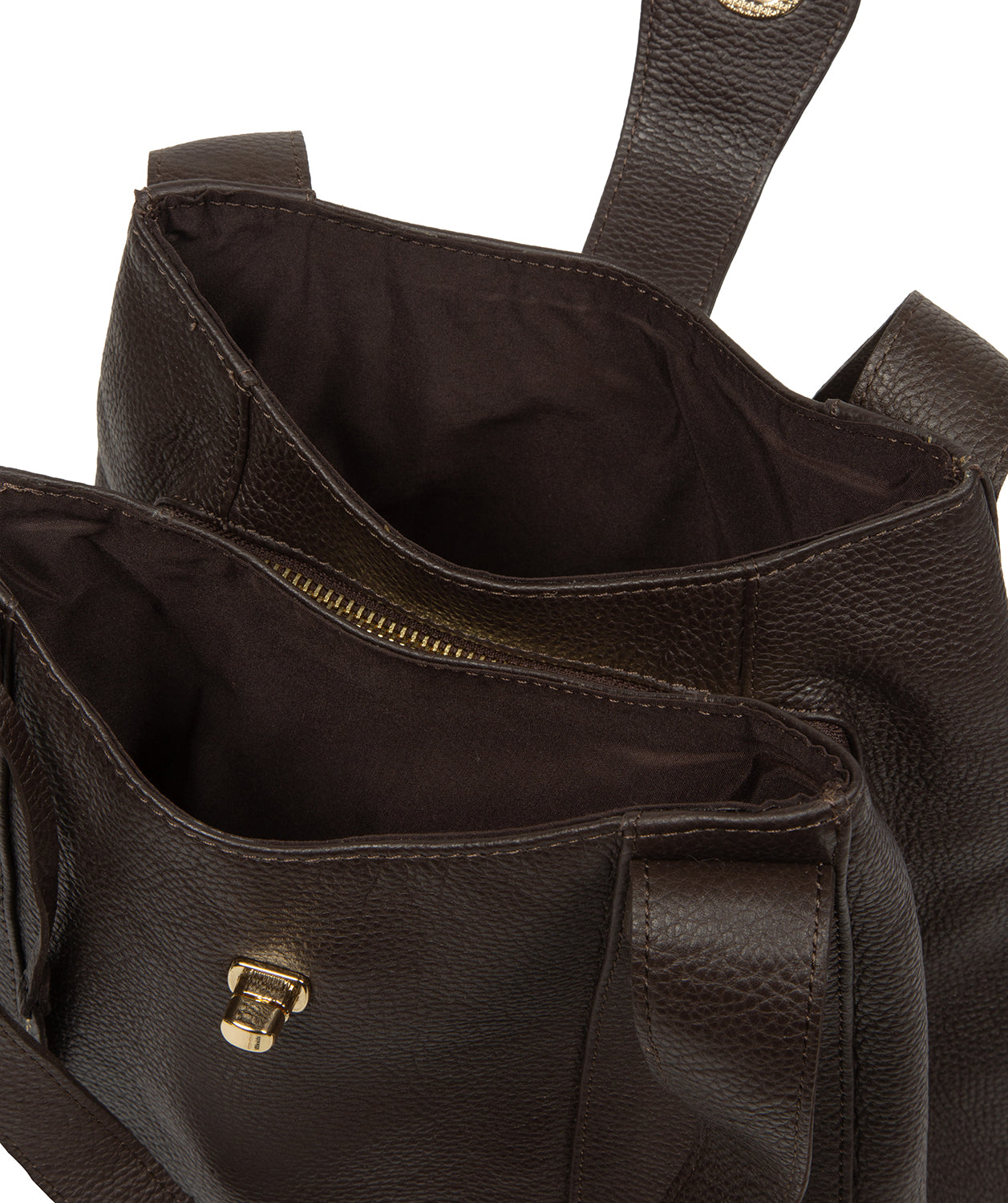 'Nicole' Espresso Leather Handbag
