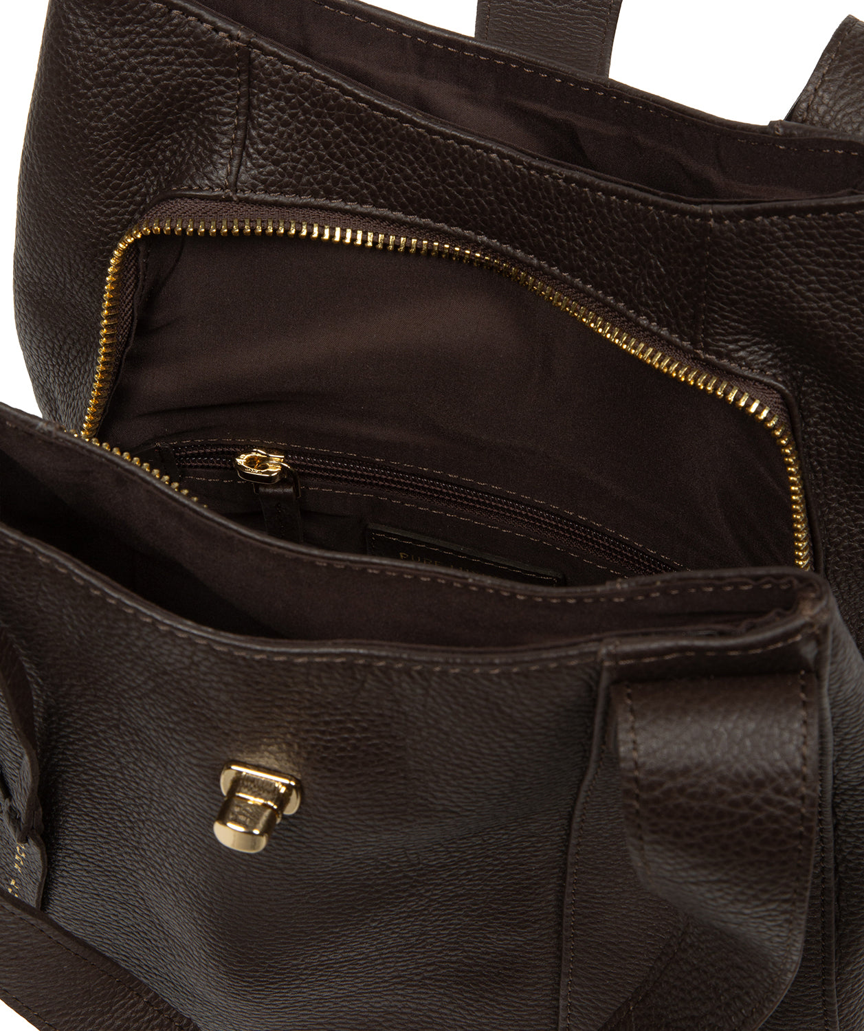 'Nicole' Espresso Leather Handbag