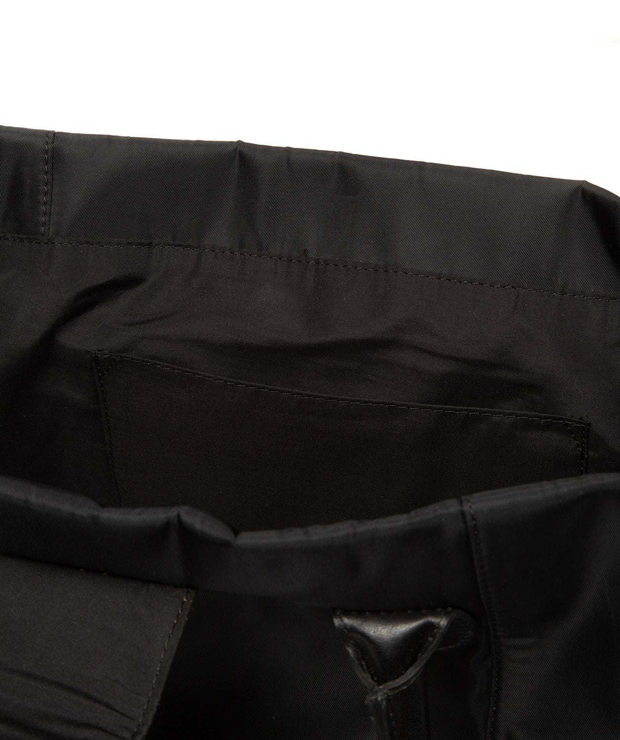 'Genevieve' Black Canvas & Leather Tote Bag