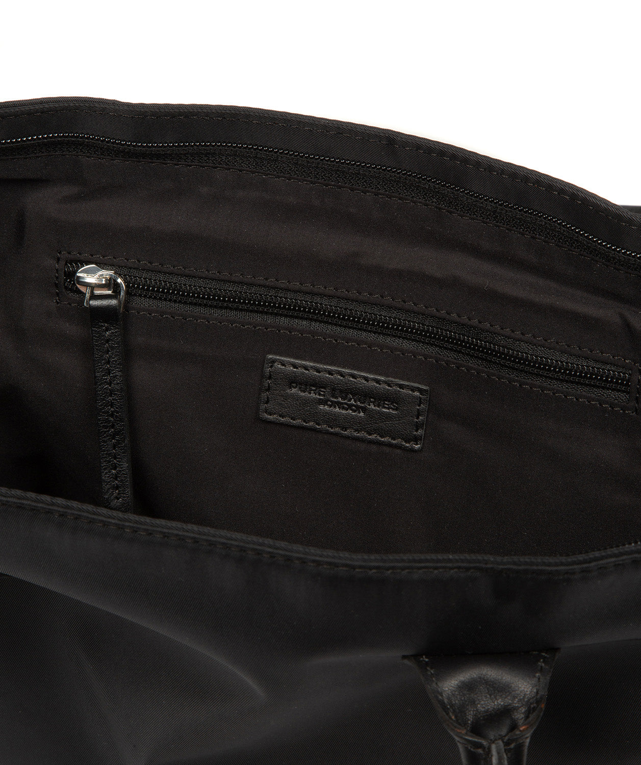 'Apolline' Black Canvas & Leather Tote Bag