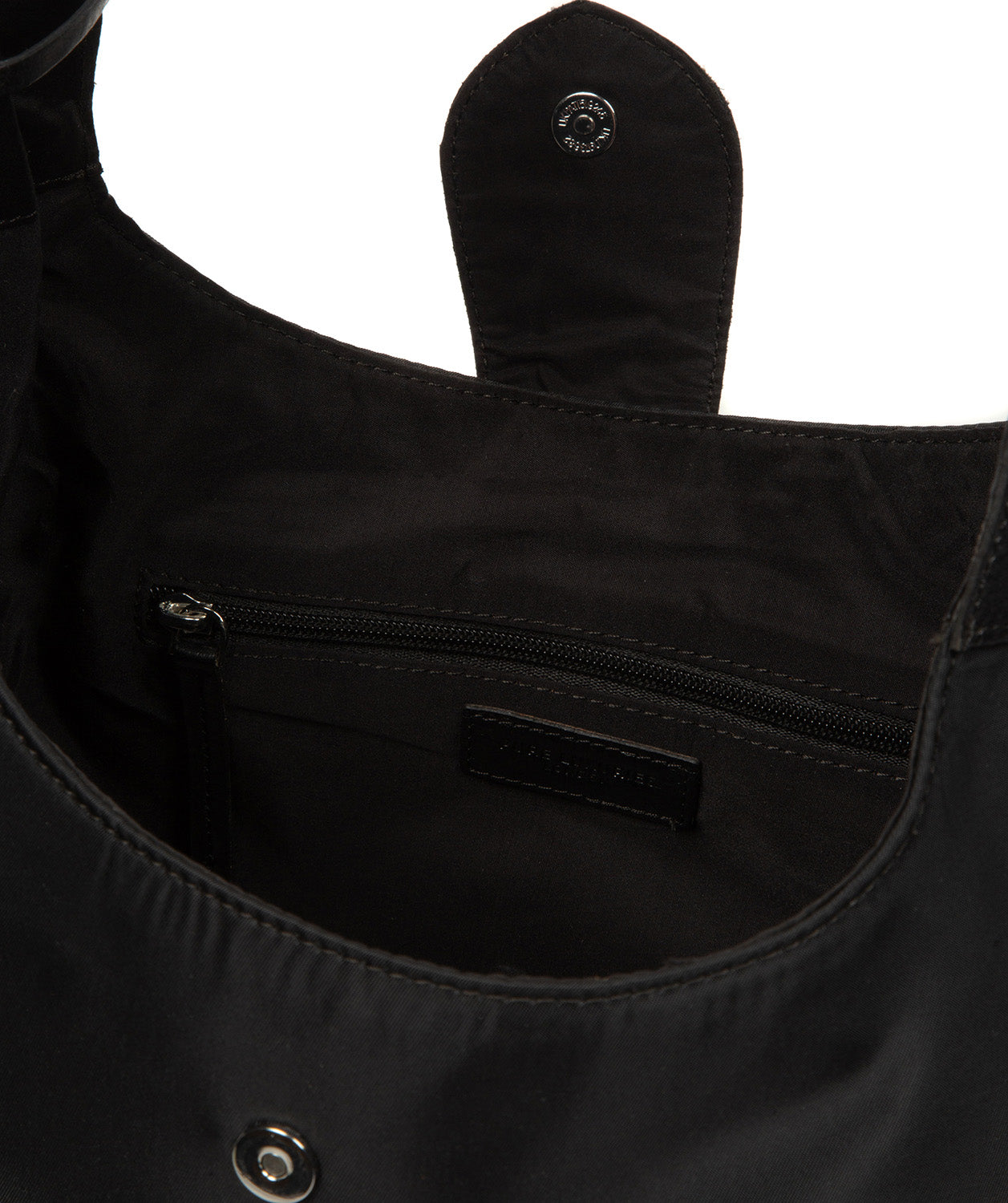 'Francine' Black Canvas & Leather Shoulder Bag