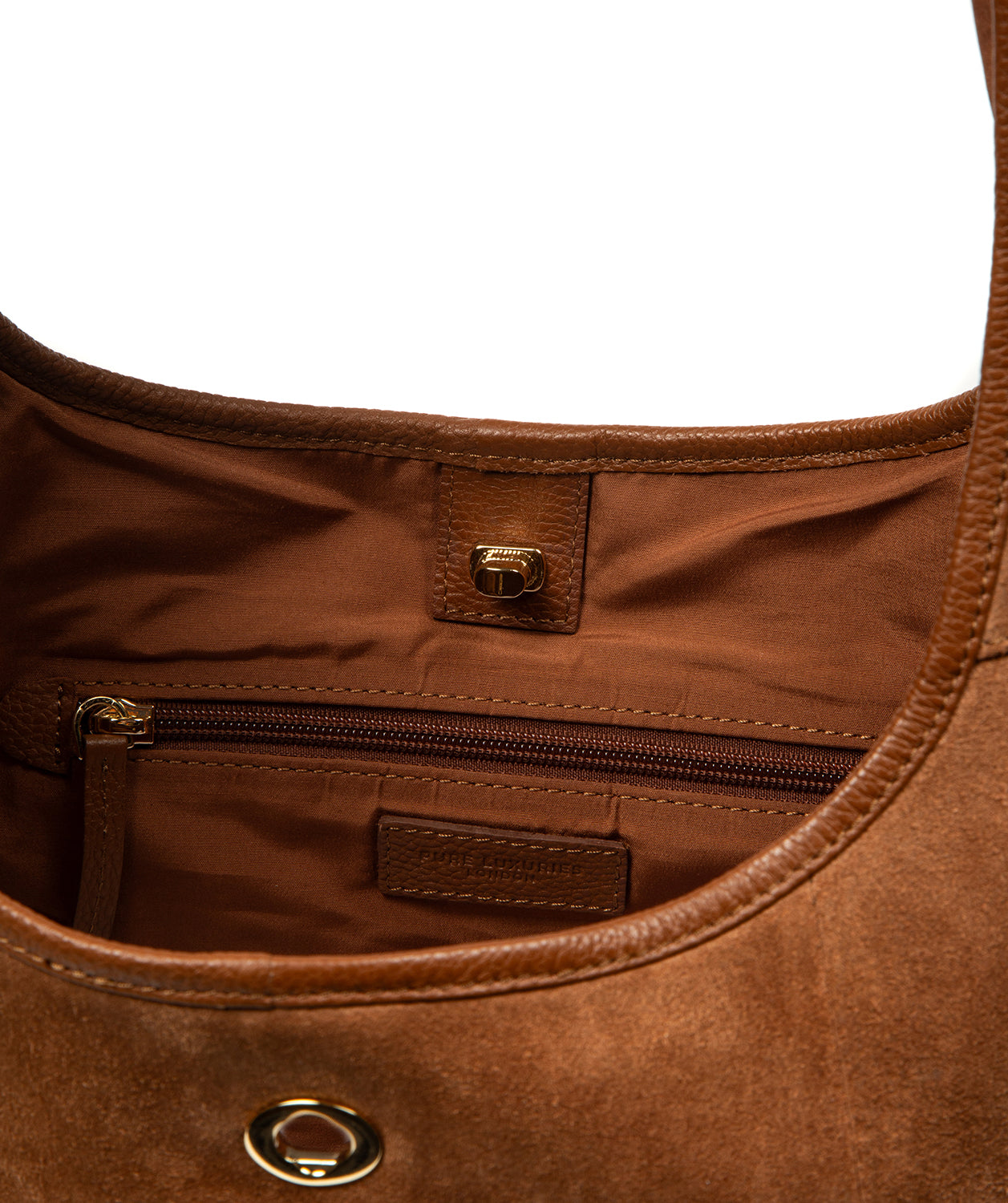 Interior organised storage with slip and zipped pockets