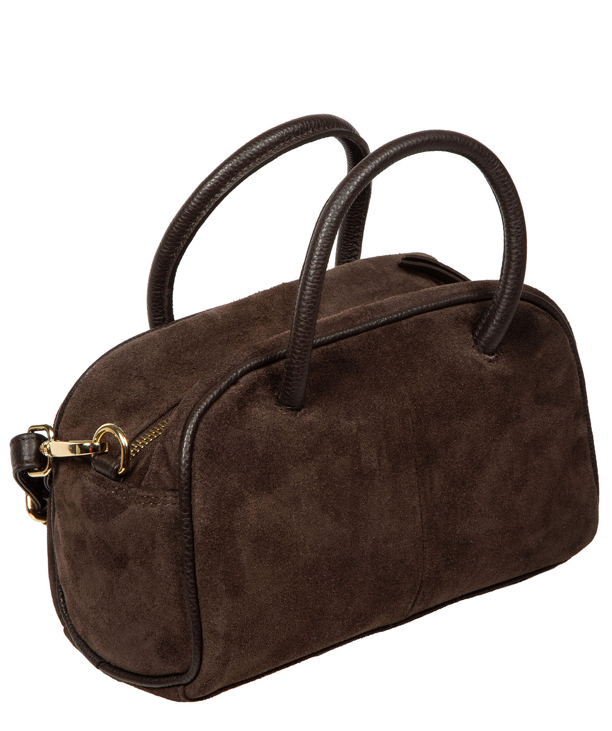 Adjustable detachable crossbody strap with rounded handles