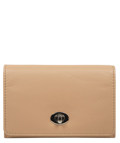 'Amber' Latte Leather Purse