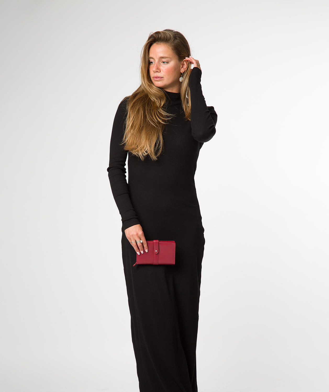 'Jade' Red Leather Purse