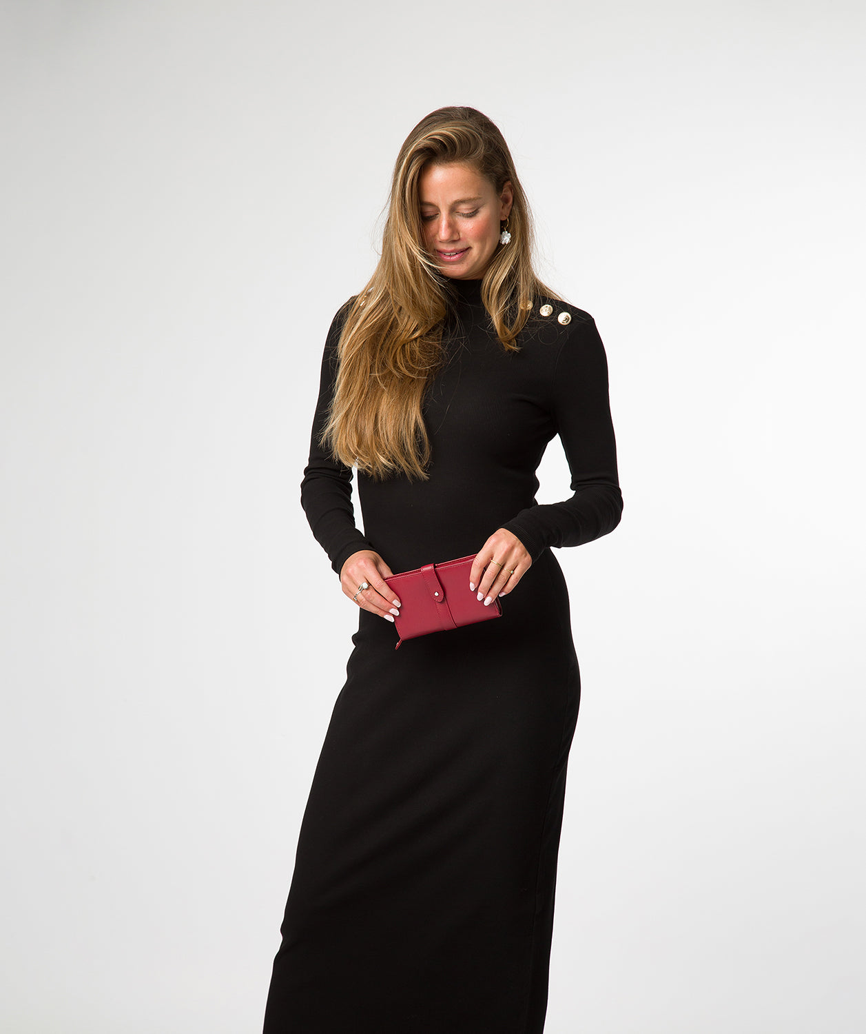 'Jade' Red Leather Purse