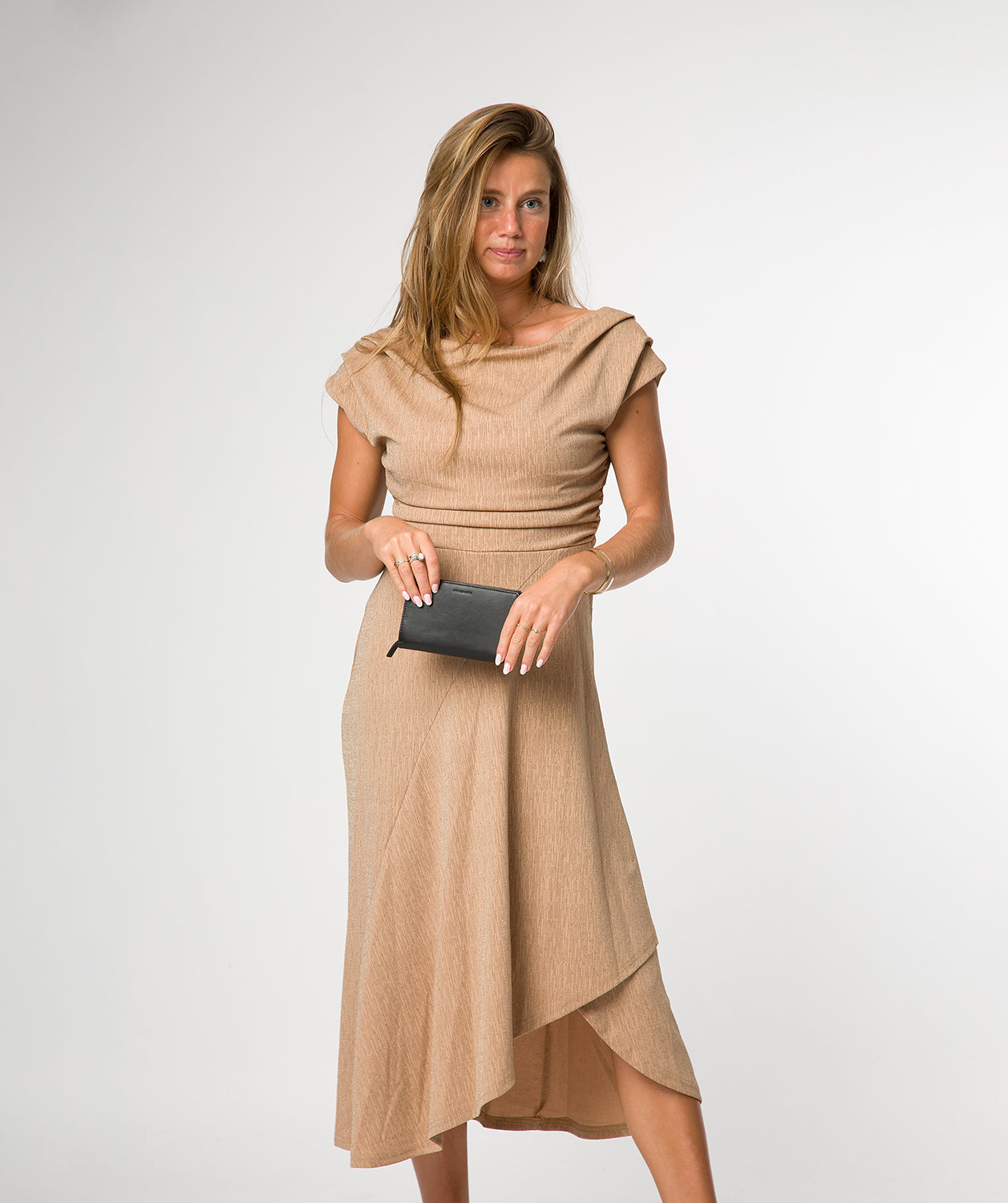 'Julia' Black Leather Purse