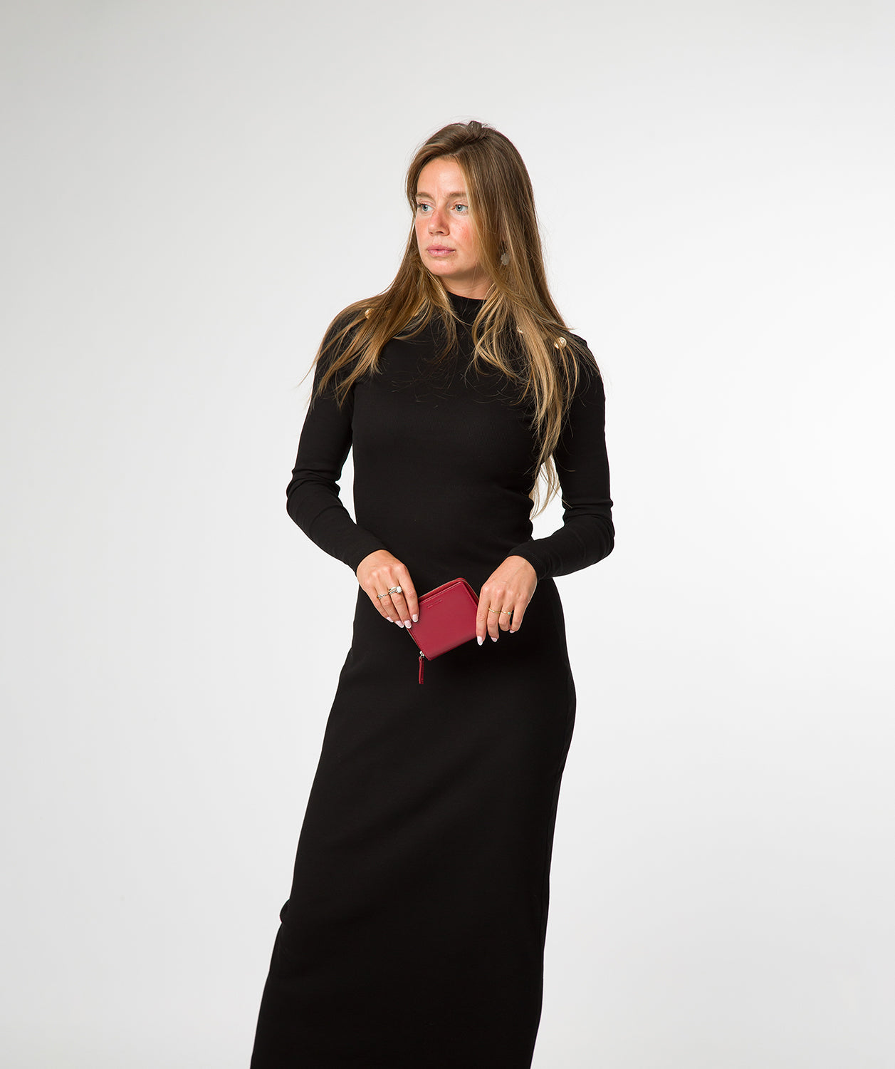 'Leah' Red Leather Purse