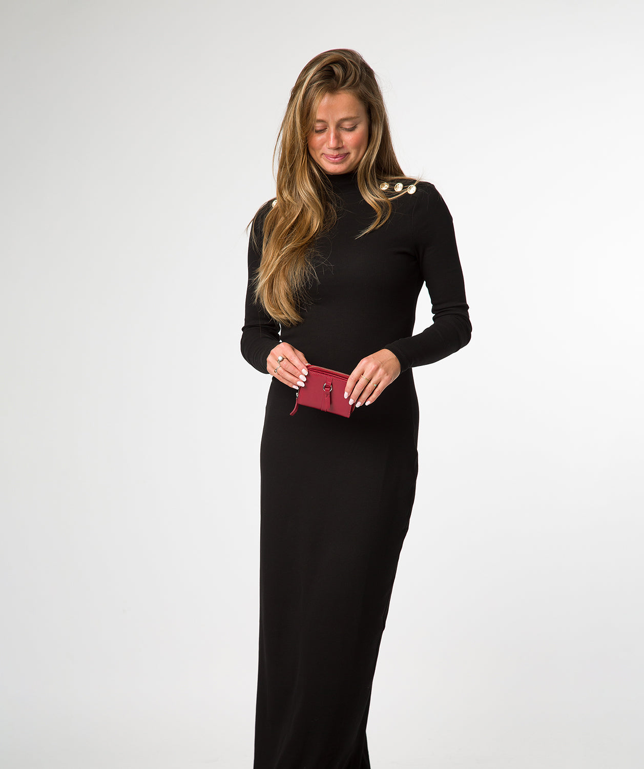 'Lena' Red Leather Purse