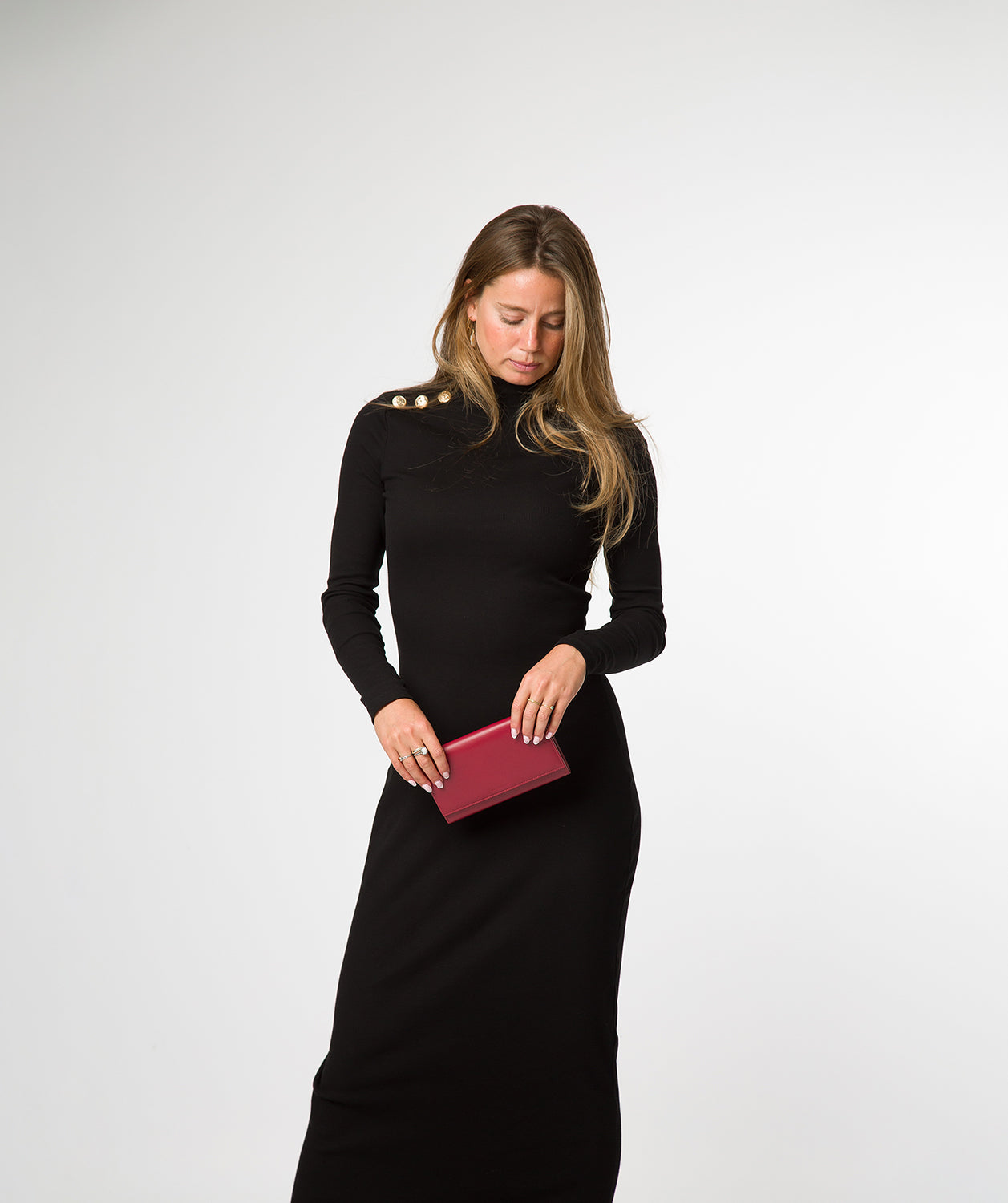 'Mia' Red Leather Purse