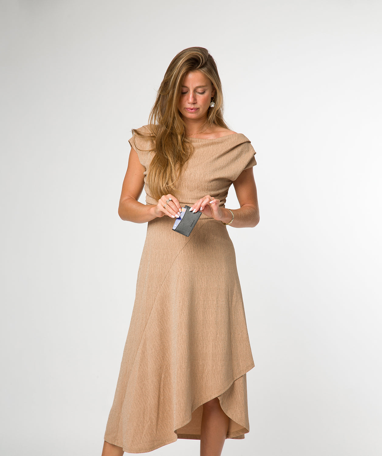 'Anna' Black Leather Card Holder