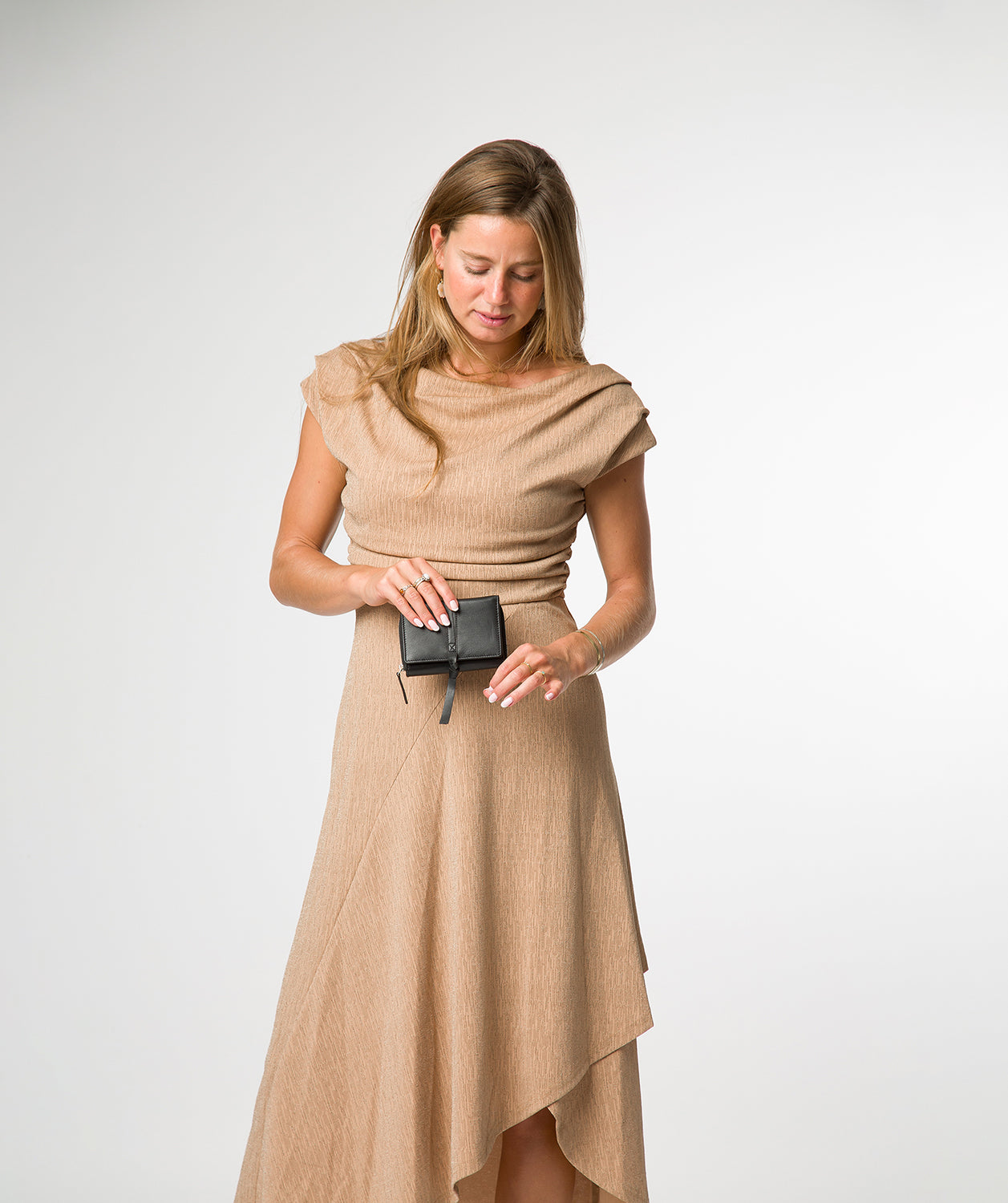 'Hailey' Black Leather Purse