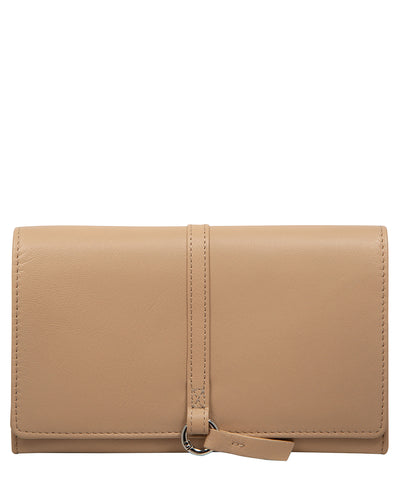 'Isla' Latte Leather Purse