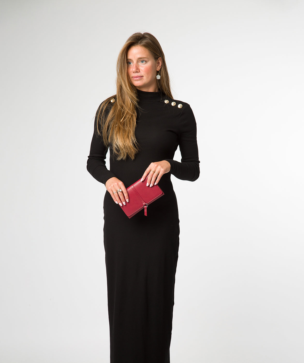 'Isla' Red Leather Purse