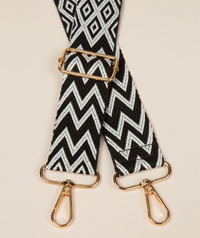 Strap White and Black Diamond Mix with Gold Fittings