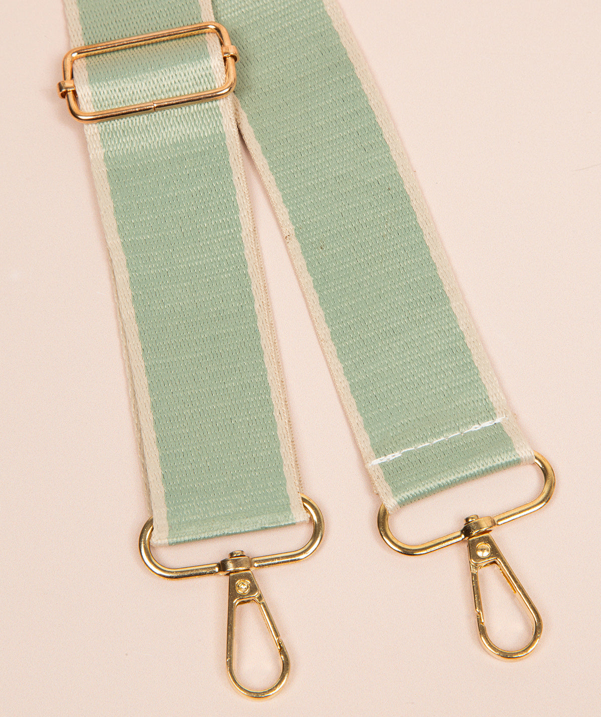 Strap Sage and Beige Trim Mix with Gold Fittings