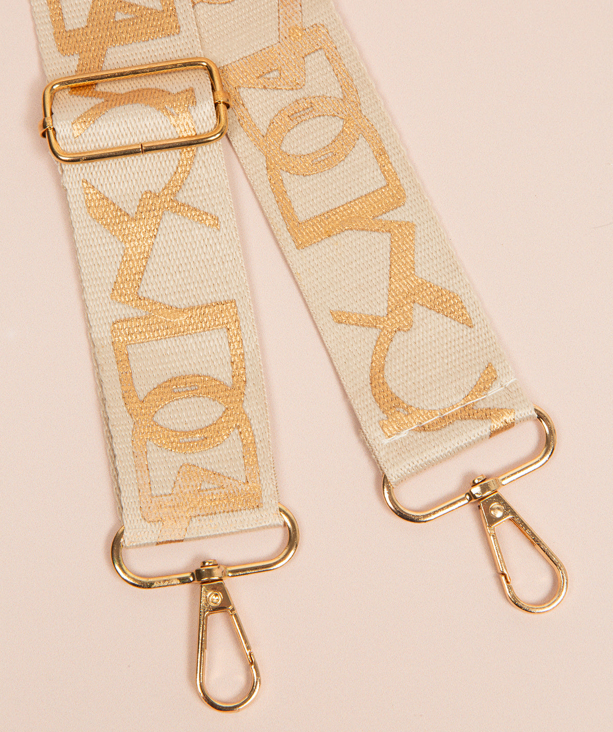 Strap Cream and Gold Monogram Mix with Gold Fittings