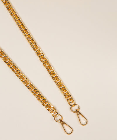 Strap Gold Flat Curb Chain