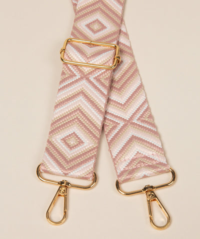 Strap Dusty Pink Geometric Mix with Gold Fittings