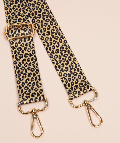 Strap Brown and Black Leopard Mix with Gold Fittings