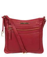 'Lewes' Deep Red Leather Cross Body Bag