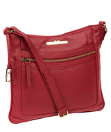 'Lewes' Deep Red Leather Cross Body Bag