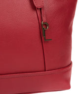 'Thame' Deep Red Leather Tote Bag