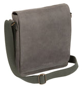 'Bowen' Vintage Grey Leather Despatch Bag