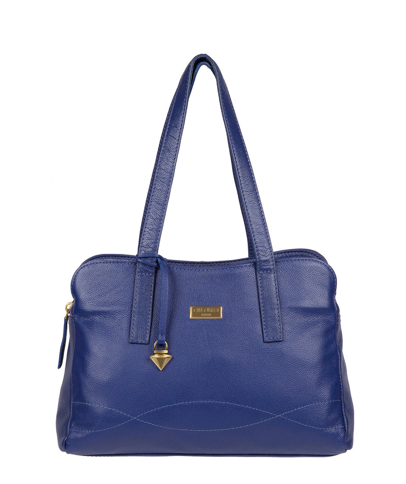 'Liana' Mazarine Blue Leather Handbag