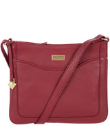'Margo' Ruby Red Leather Cross-Body Bag