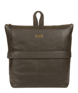 'Jada' Olive Leather Backpack