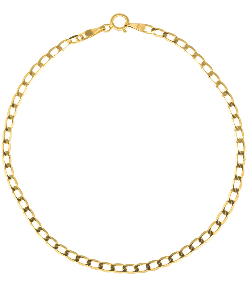 Gift Packaged 'Monifa' 9ct Yellow Gold Flat Curb Chain Bracelet