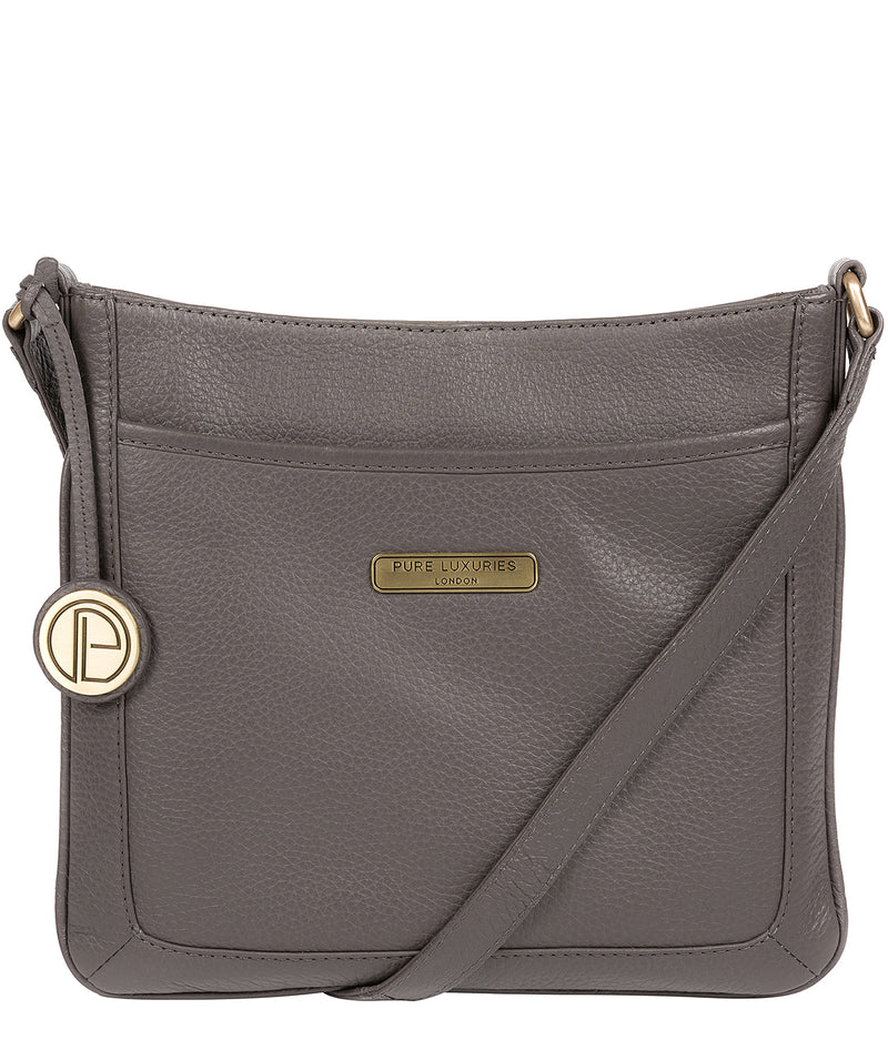 'Linby' Grey Leather Cross Body Bag