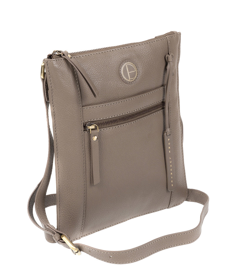 'Topaz' Taupe Leather Cross Body Bag