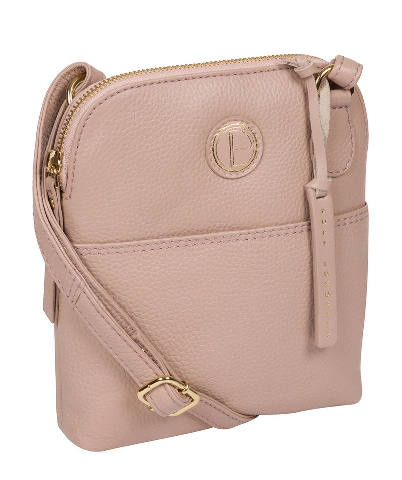 'Orsola' Blush Pink Leather Cross Body Bag