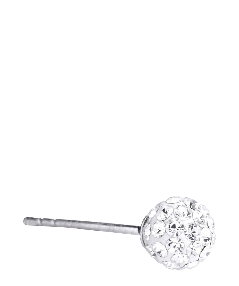Gift Packaged 'Ercilia' Sterling Silver Crystal Globe Earrings