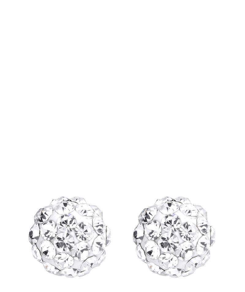 Gift Packaged 'Ercilia' Sterling Silver Crystal Globe Earrings